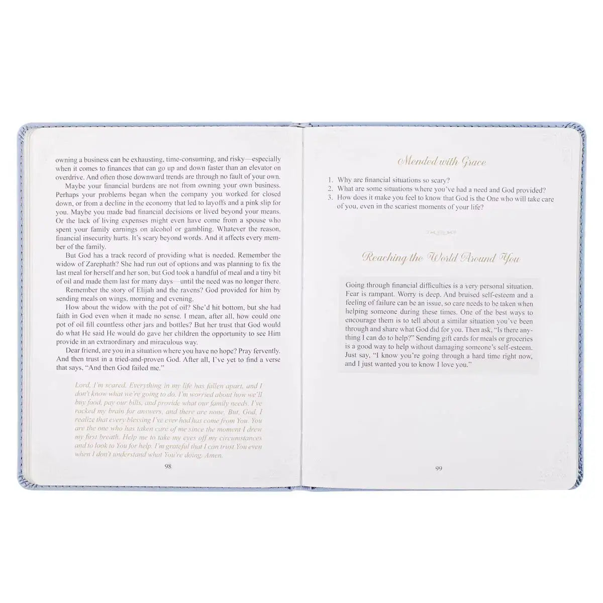 Hope That Endures Blue Faux Leather Devotional