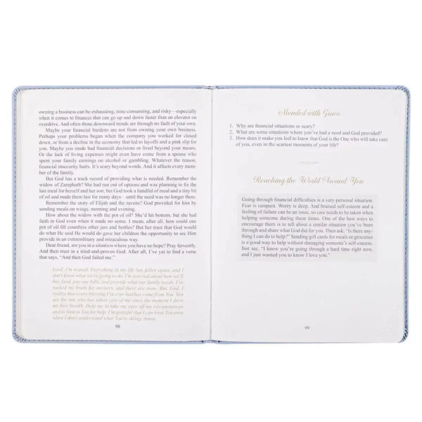 Hope That Endures Blue Faux Leather Devotional