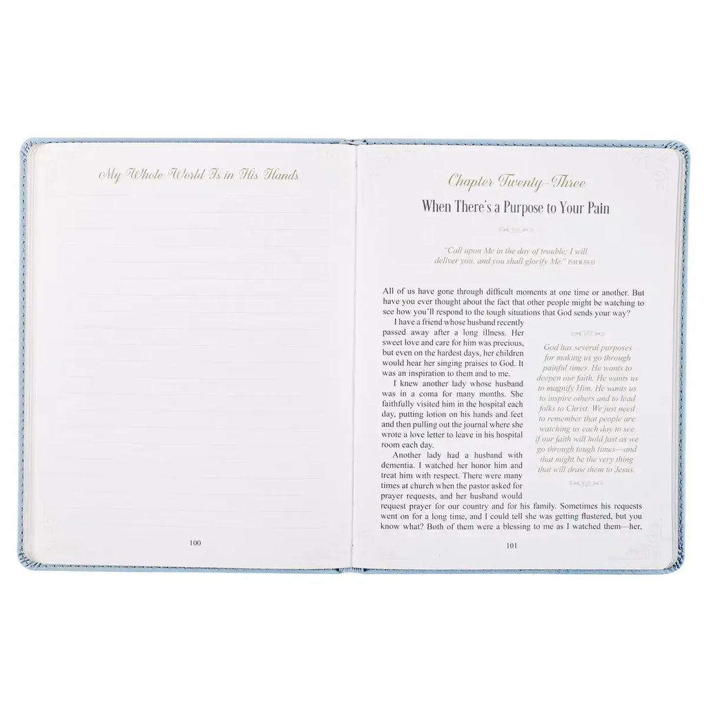 Hope That Endures Blue Faux Leather Devotional