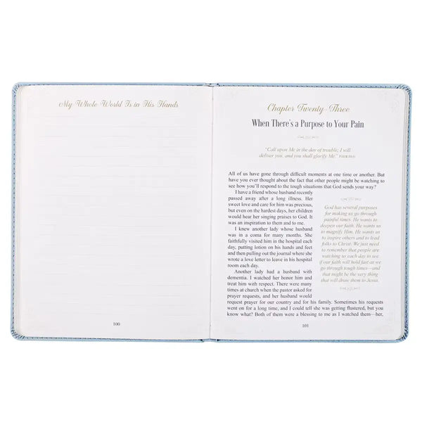 Hope That Endures Blue Faux Leather Devotional