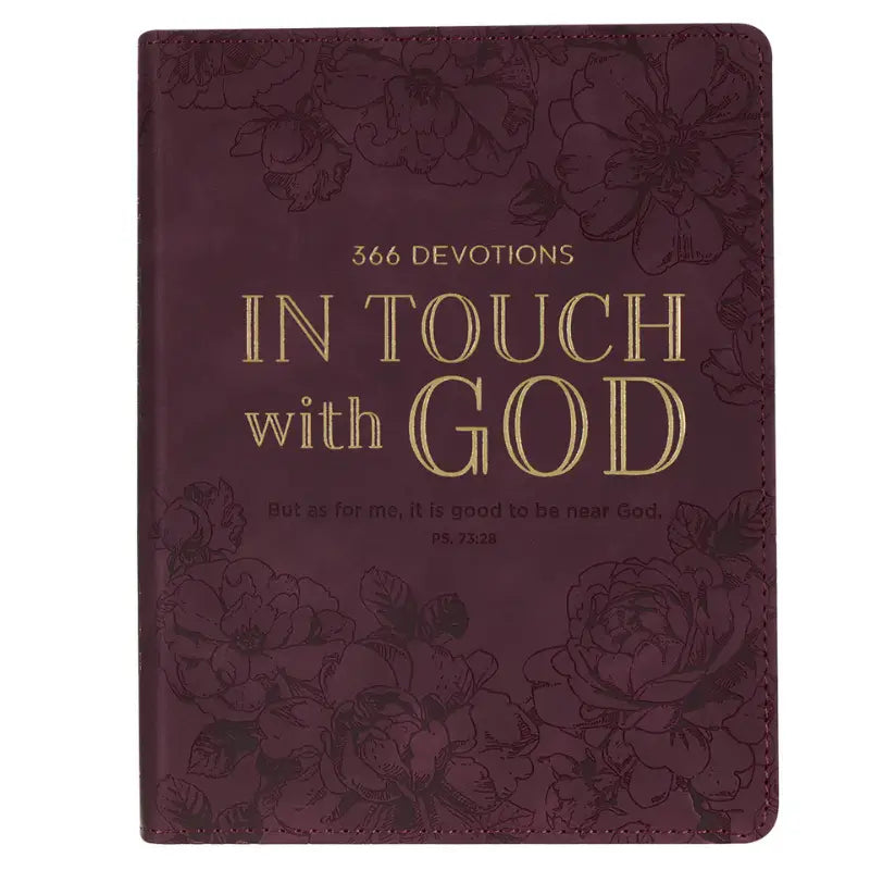In Touch with God Maroon Faux Leather Devotional Main image