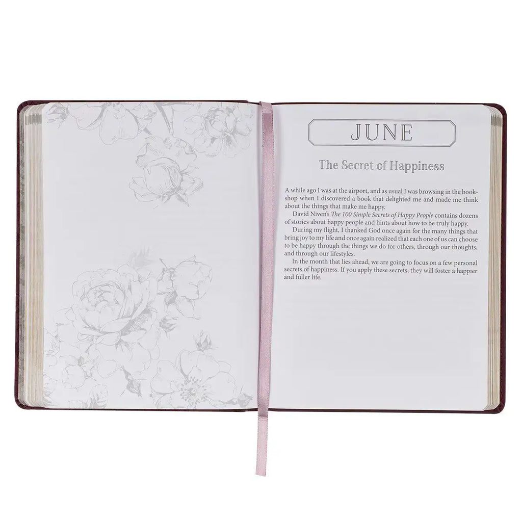In Touch with God Maroon Faux Leather Devotional