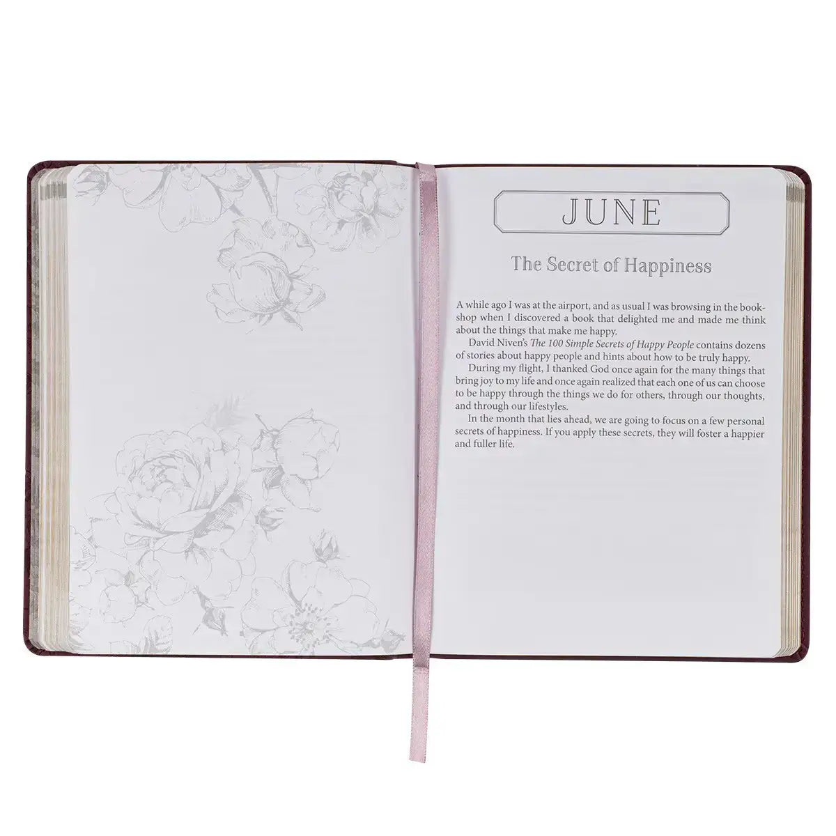 In Touch with God Maroon Faux Leather Devotional