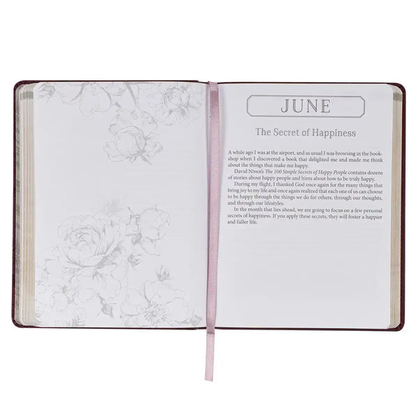 In Touch with God Maroon Faux Leather Devotional