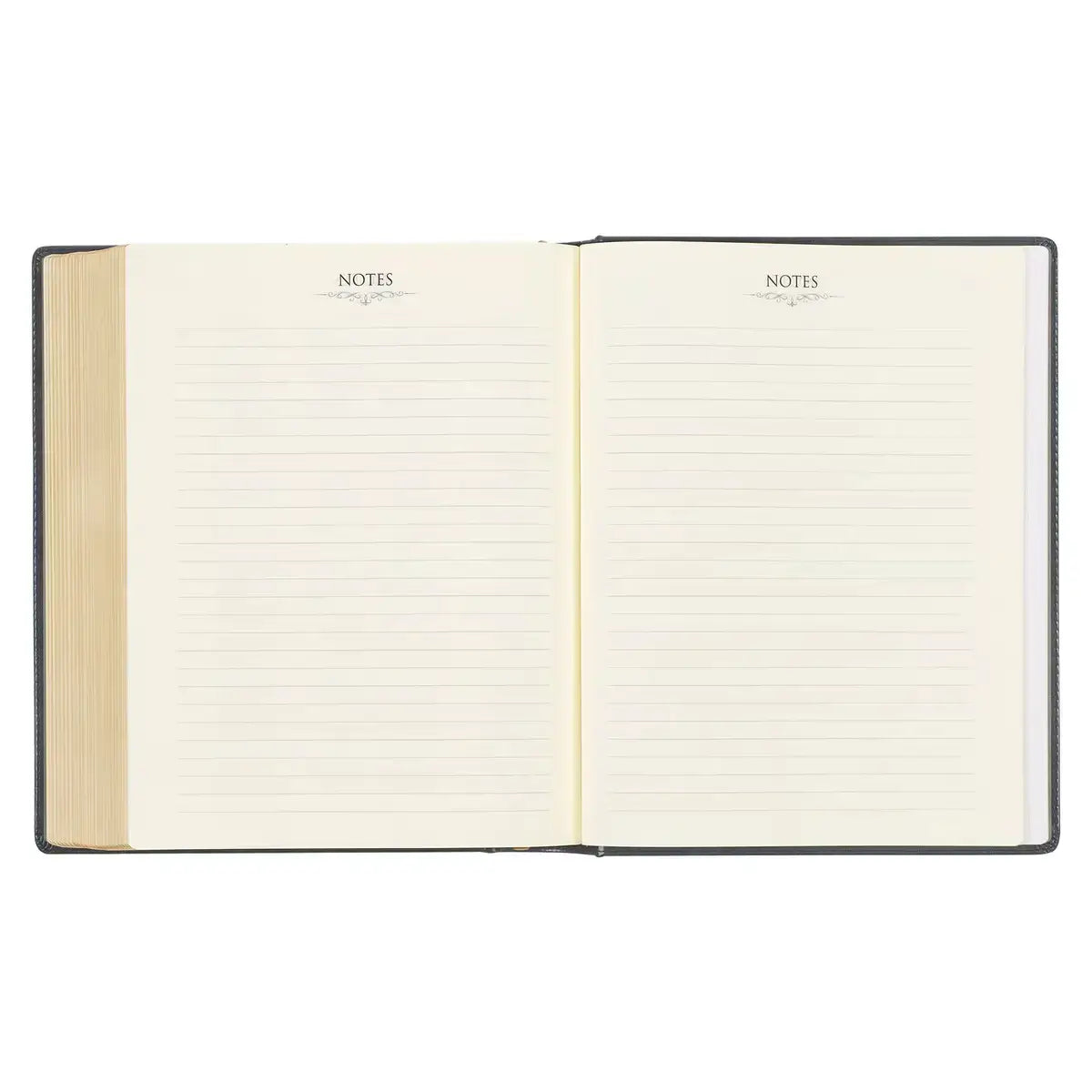 Iron Gray Faux Leather Hardcover Large Print King James Version Note-taking Bible