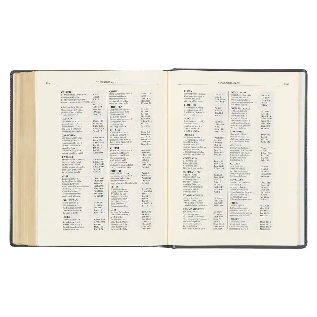 Iron Gray Faux Leather Hardcover Large Print King James Version Note-taking Bible