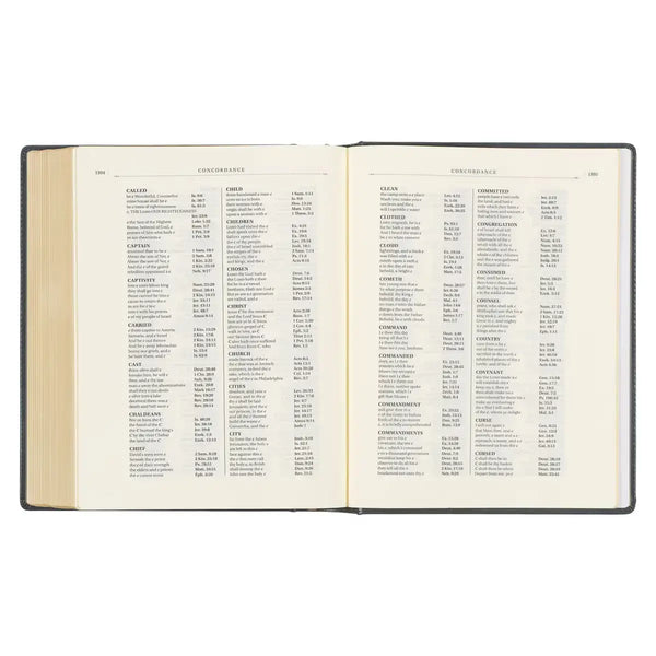 Iron Gray Faux Leather Hardcover Large Print King James Version Note-taking Bible