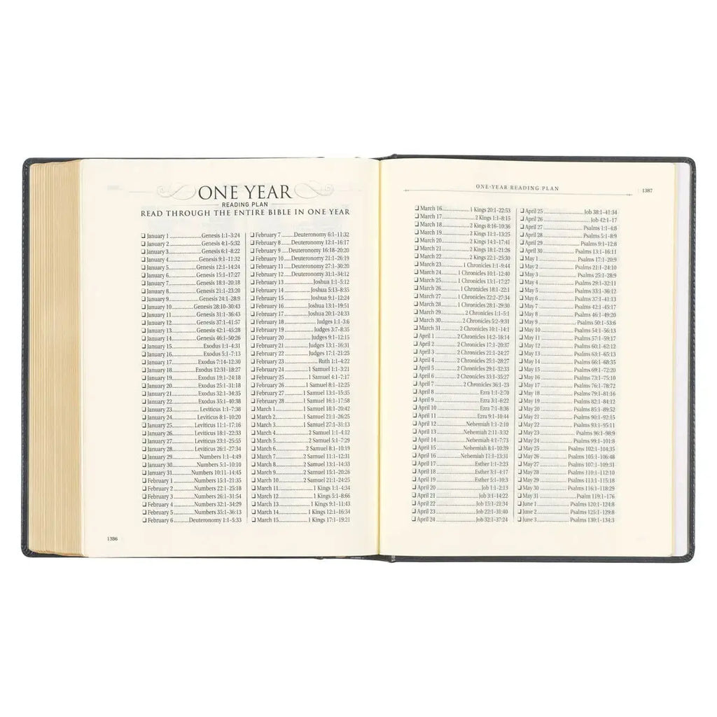 Iron Gray Faux Leather Hardcover Large Print King James Version Note-taking Bible
