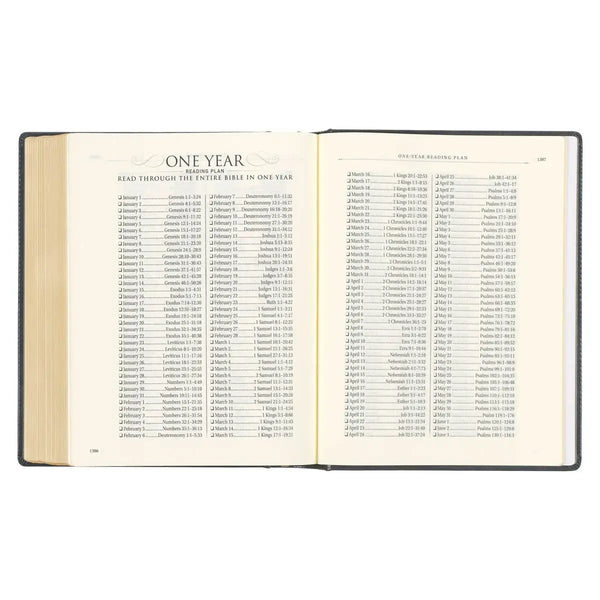 Iron Gray Faux Leather Hardcover Large Print King James Version Note-taking Bible
