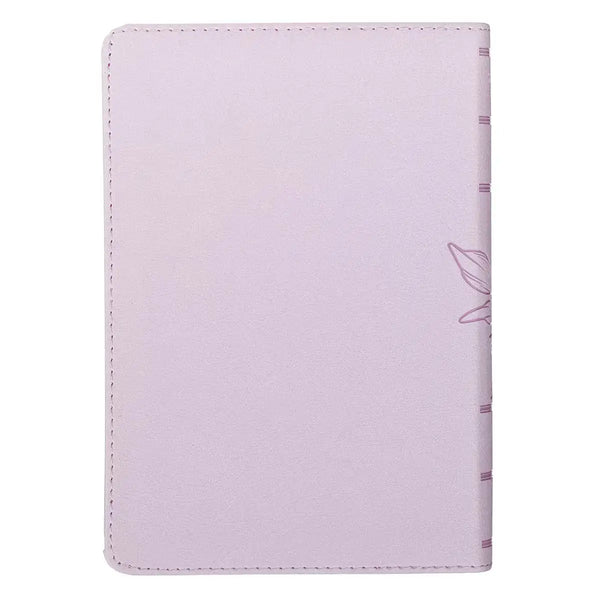 Lavender Bouquet Faux Leather Large Print Compact King James Version Bible