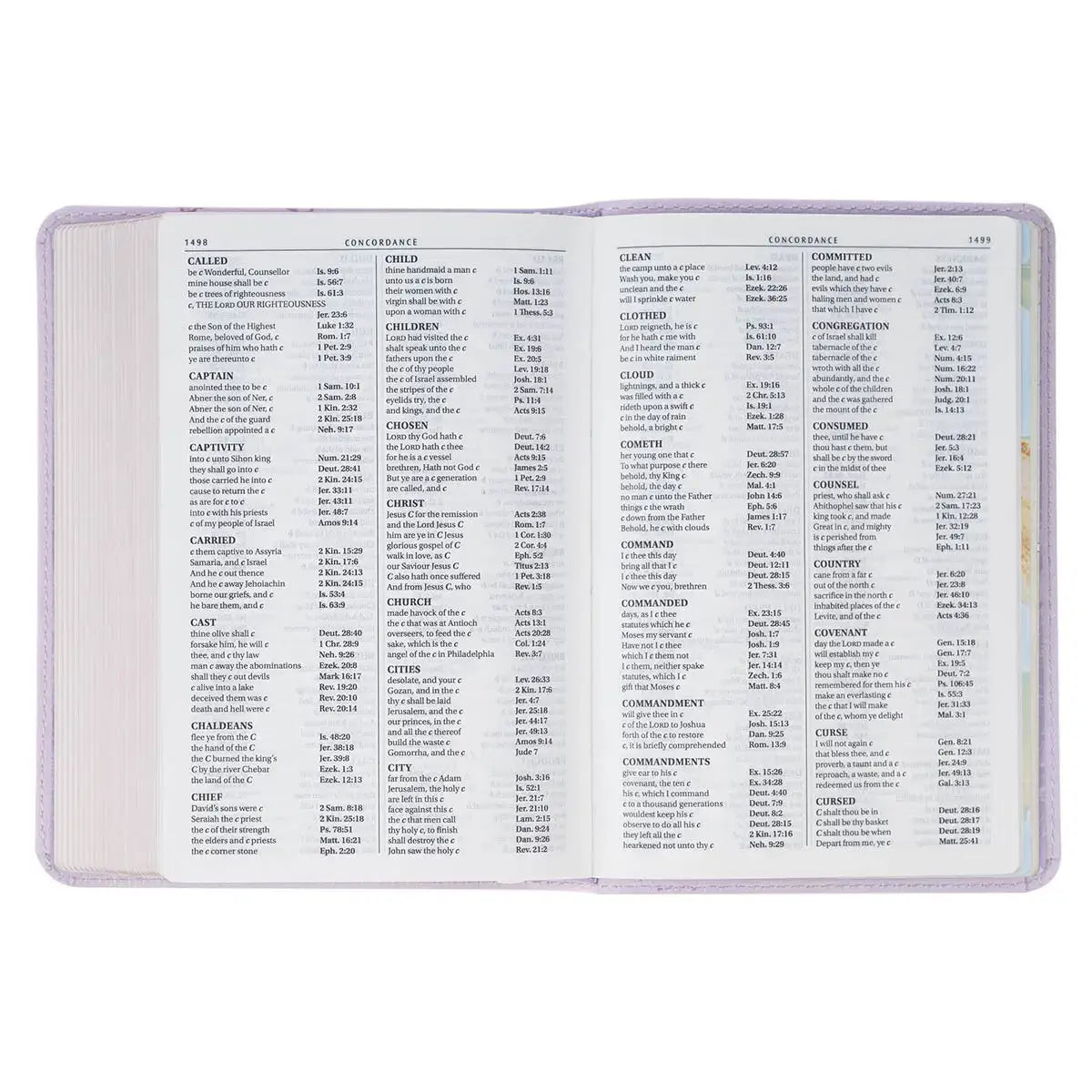 Lavender Bouquet Faux Leather Large Print Compact King James Version Bible