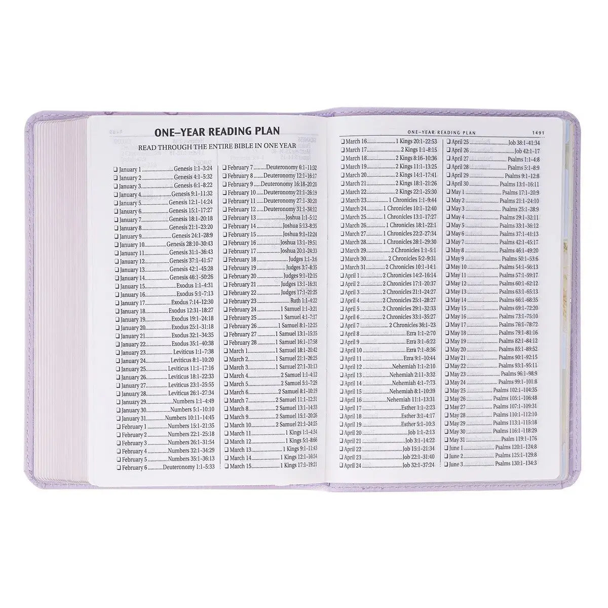 Lavender Bouquet Faux Leather Large Print Compact King James Version Bible