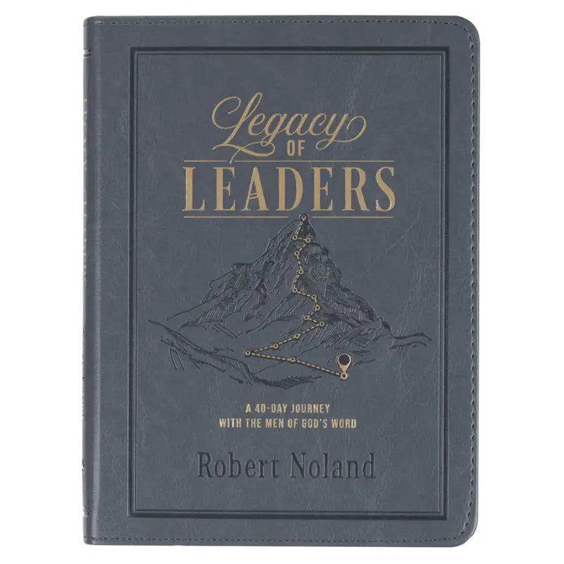 Legacy of Leaders Gray Faux Leather Devotional Main image
