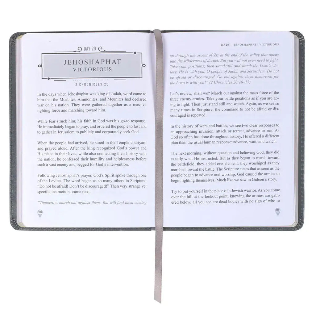 Legacy of Leaders Gray Faux Leather Devotional
