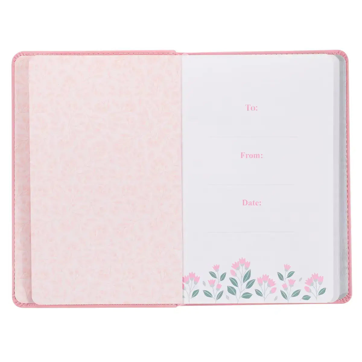 Look Up, Girl! Pink Faux Leather Devotional