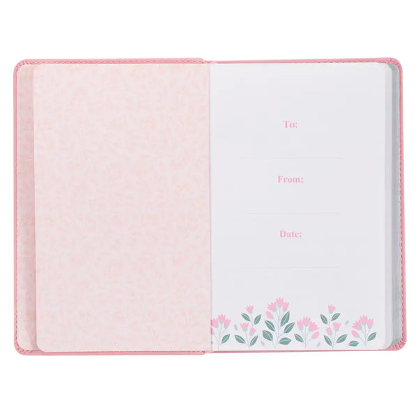 Look Up, Girl! Pink Faux Leather Devotional