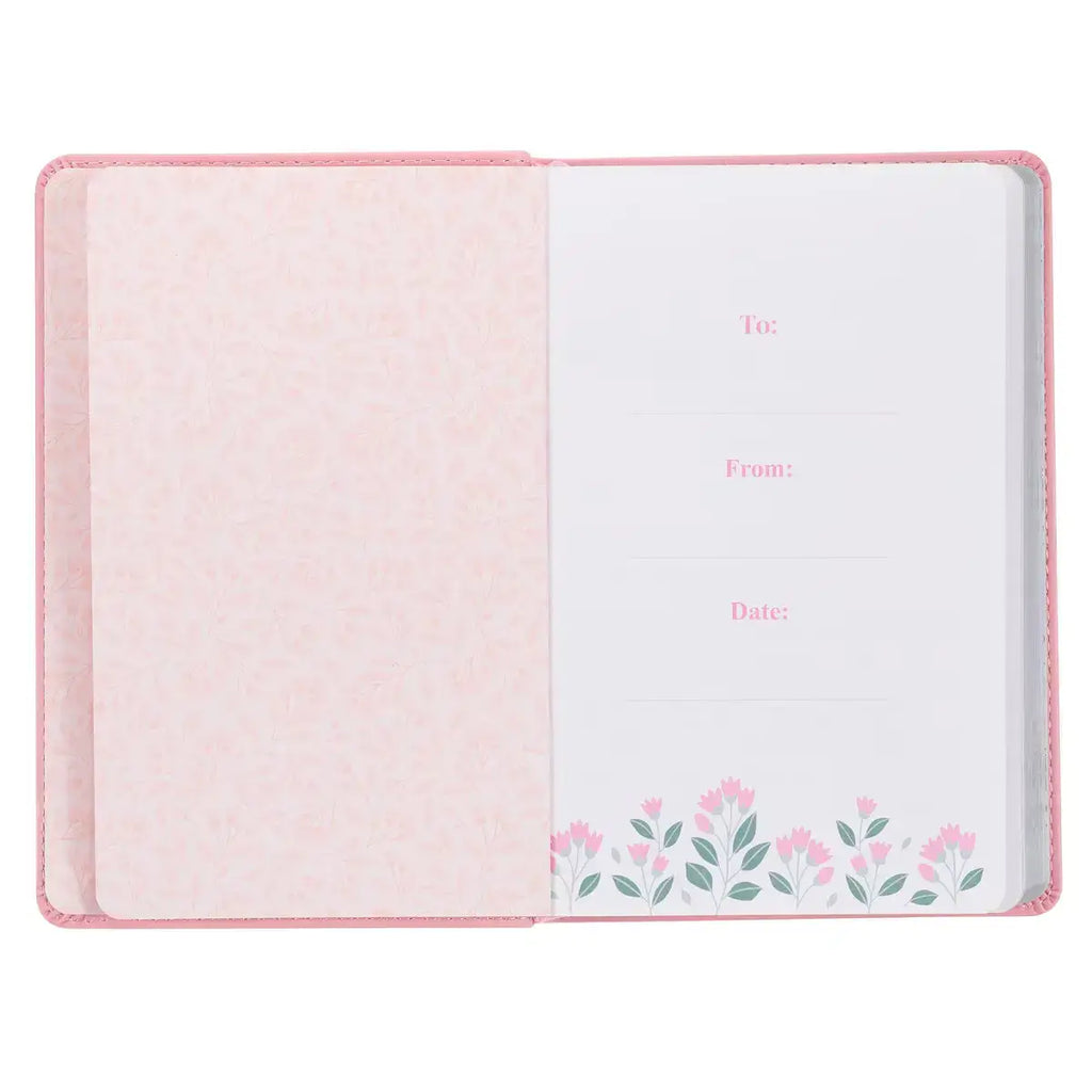 Look Up, Girl! Pink Faux Leather Devotional