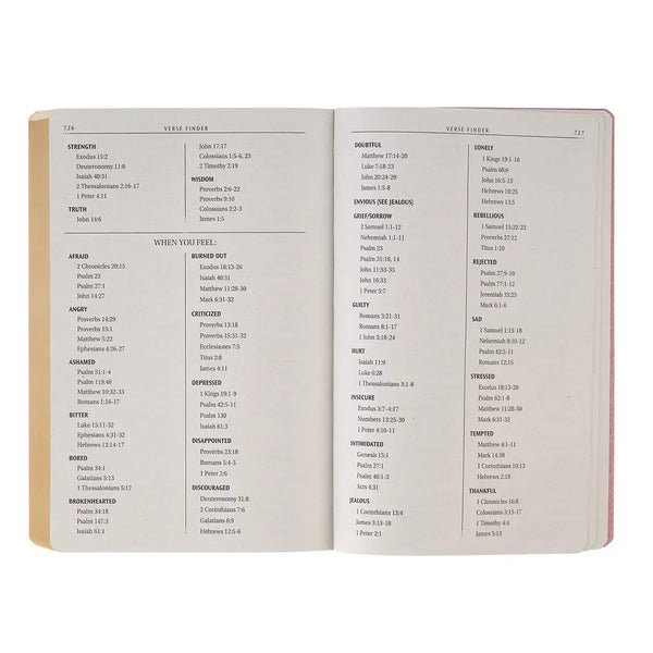 Marbled Coral Pink Faux Leather King James Version Gift Bible