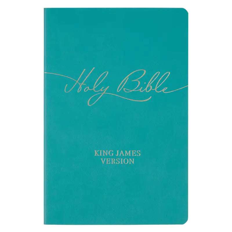 Marbled Teal Faux Leather King James Version Gift Bible Main image