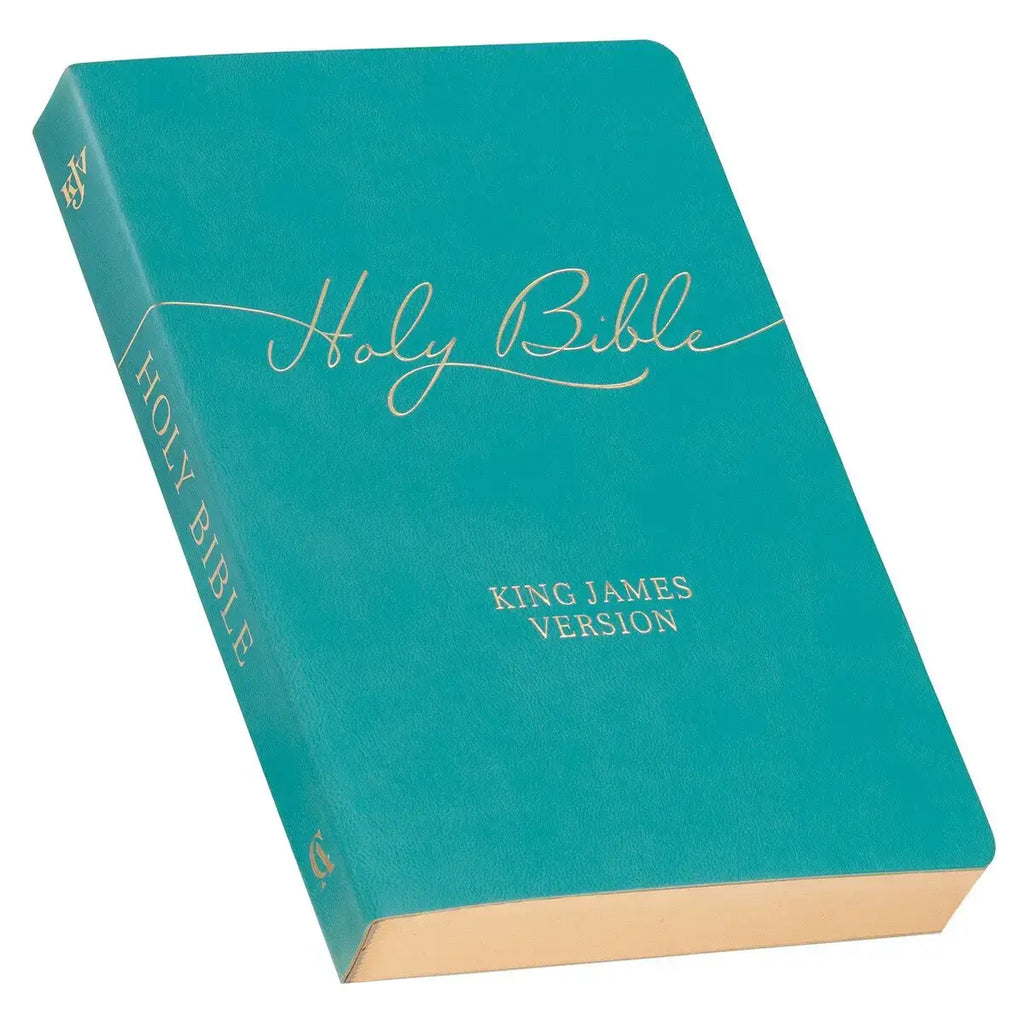 Marbled Teal Faux Leather King James Version Gift Bible