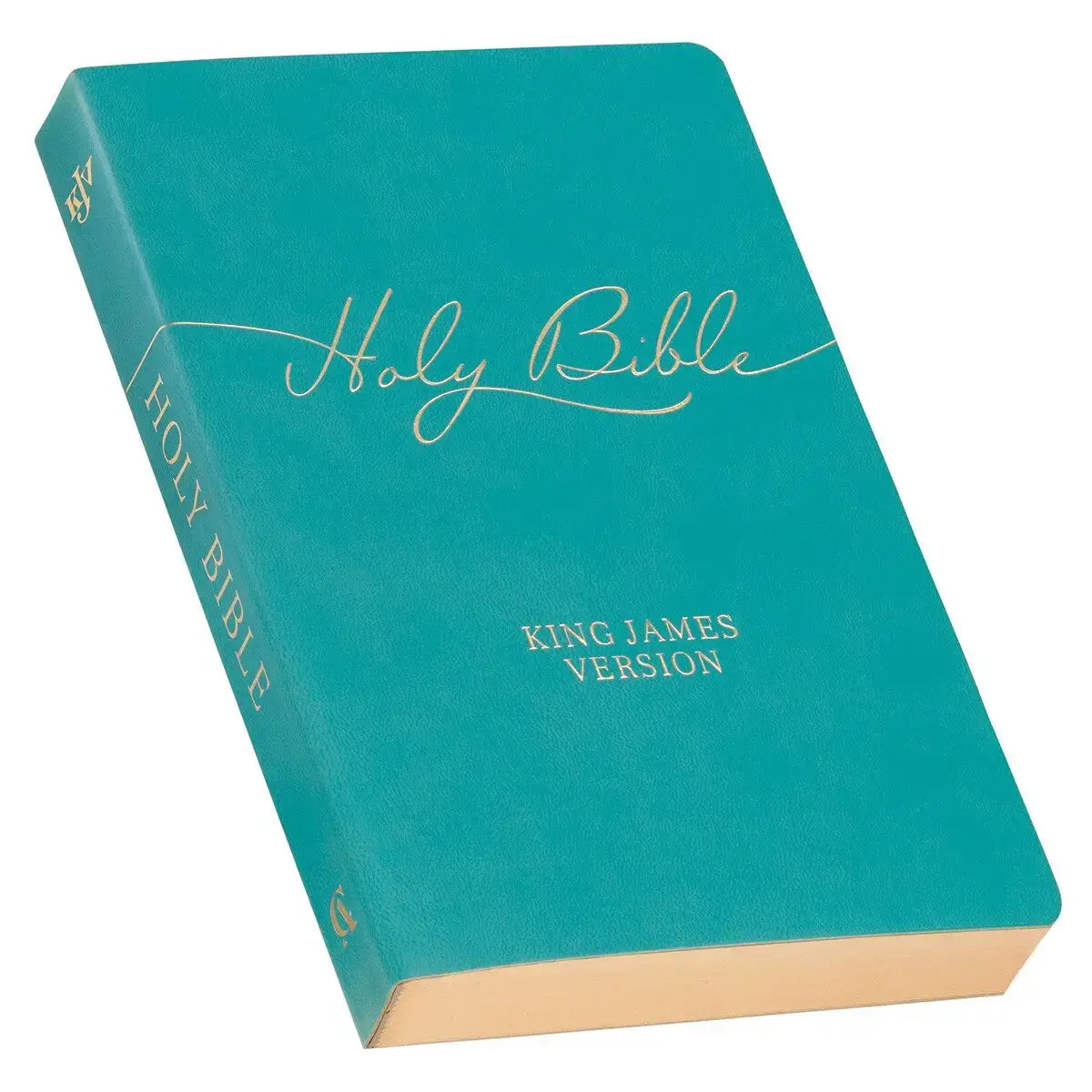 Marbled Teal Faux Leather King James Version Gift Bible