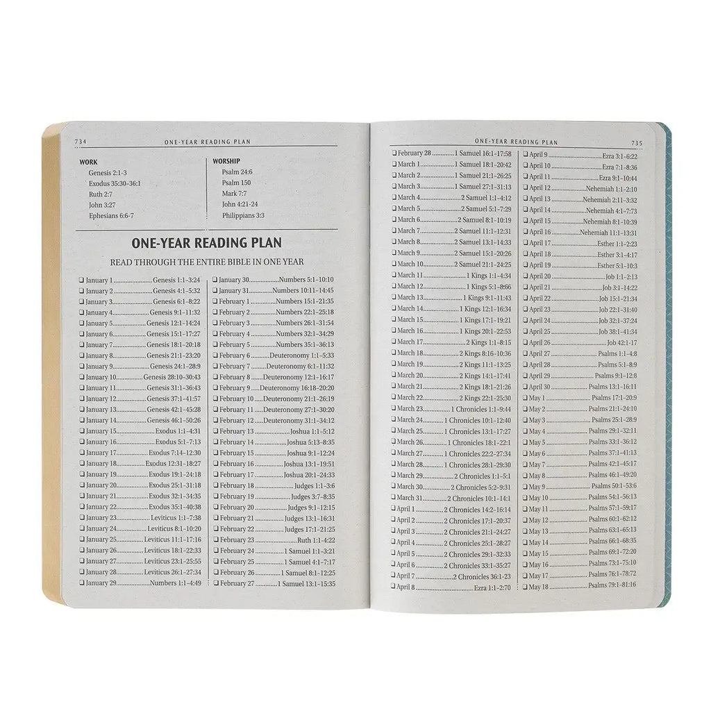 Marbled Teal Faux Leather King James Version Gift Bible