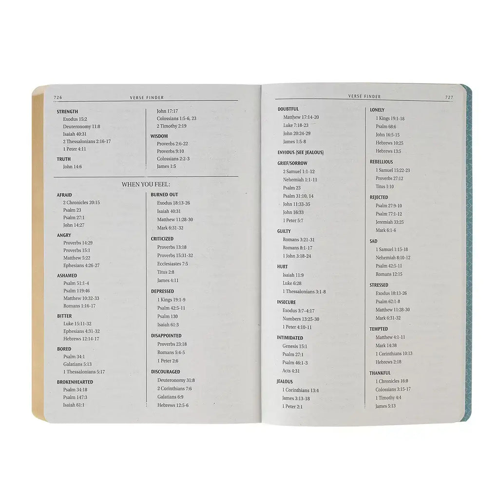 Marbled Teal Faux Leather King James Version Gift Bible