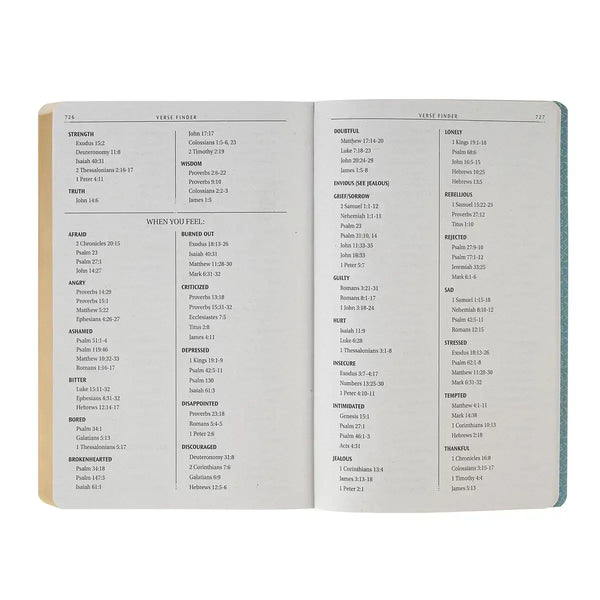 Marbled Teal Faux Leather King James Version Gift Bible