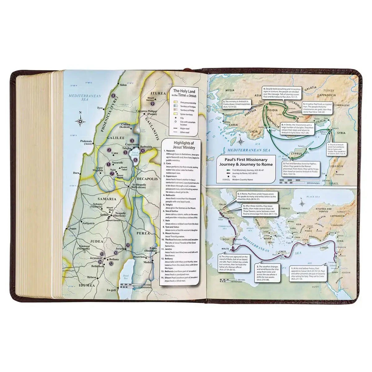 Medium Brown Faux Leather Large Print Compact King James Version Bible