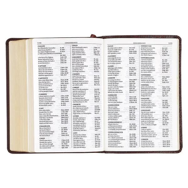 Medium Brown Faux Leather Large Print Compact King James Version Bible