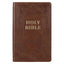Medium Brown Ivy Faux Leather Giant Print Standard-size King James Version Bible with Thumb Index