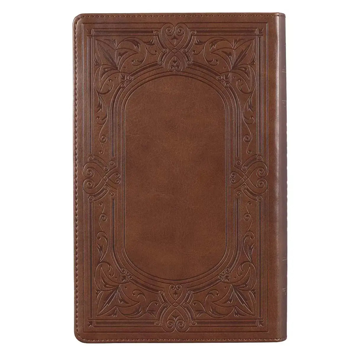 Medium Brown Ivy Faux Leather Giant Print Standard-size King James Version Bible with Thumb Index