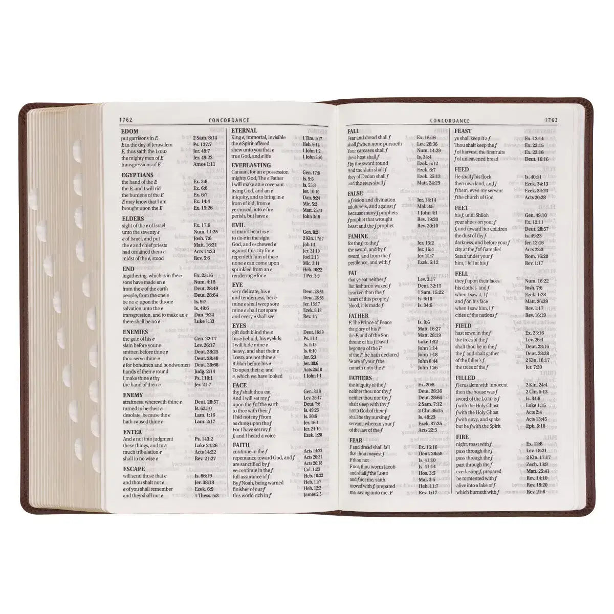 Medium Brown Ivy Faux Leather Giant Print Standard-size King James Version Bible with Thumb Index