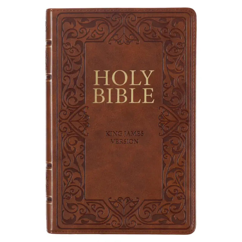Medium Brown King James Version Deluxe Gift Bible with Thumb Index Main image