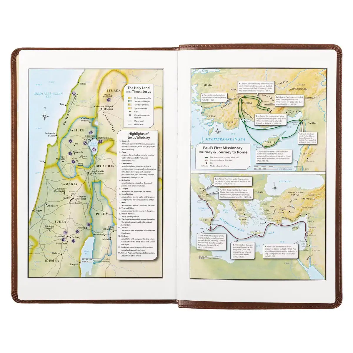 Medium Brown King James Version Deluxe Gift Bible with Thumb Index