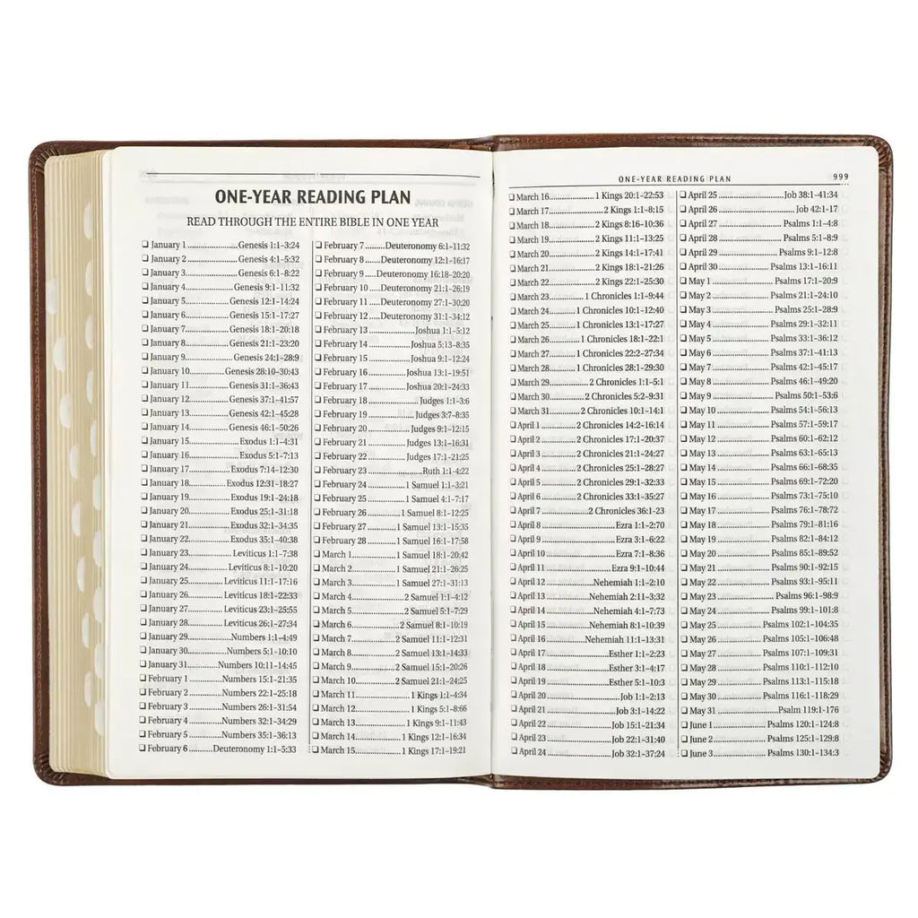 Medium Brown King James Version Deluxe Gift Bible with Thumb Index