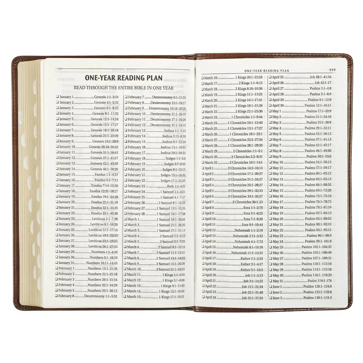 Medium Brown King James Version Deluxe Gift Bible with Thumb Index