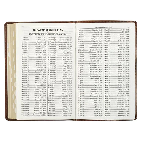 Medium Brown King James Version Deluxe Gift Bible with Thumb Index