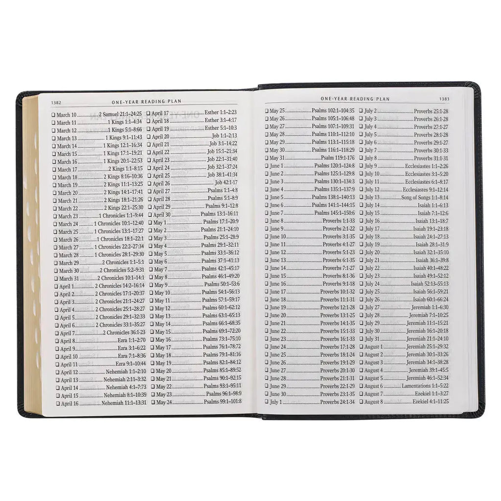Midnight Blue Art Nouveau Framed Faux Leather Giant Print Full-size King James Version Bible with Thumb Index