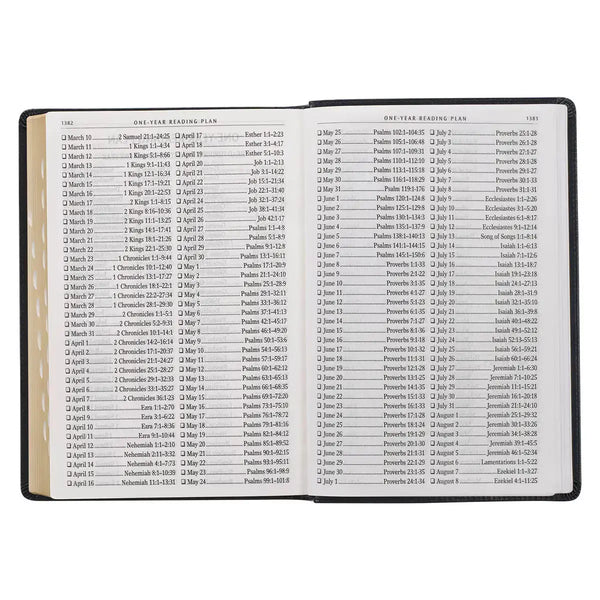 Midnight Blue Art Nouveau Framed Faux Leather Giant Print Full-size King James Version Bible with Thumb Index
