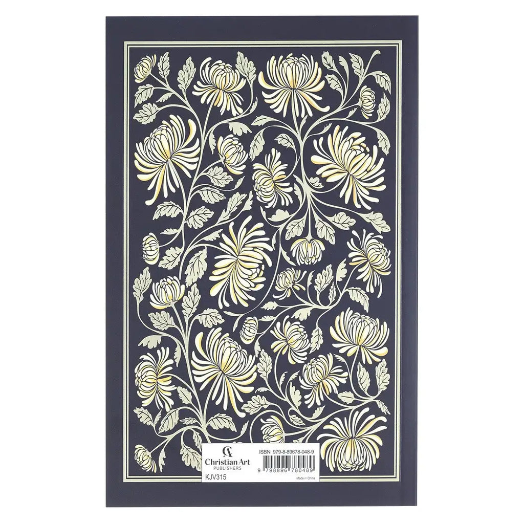 Midnight Floral Softcover King James Version Outreach Bible