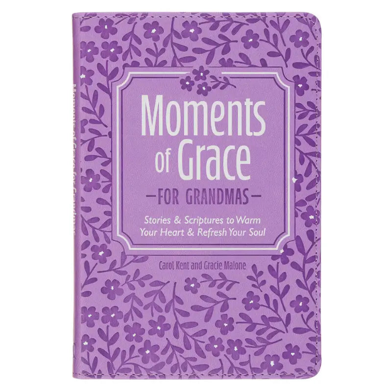Moments of Grace for Grandmas: Stories & Scriptures Purple Faux Leather Gift Book Main image
