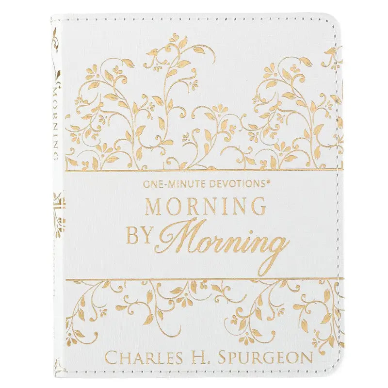 Morning by Morning White Faux Leather One-Minute Devotions Main image
