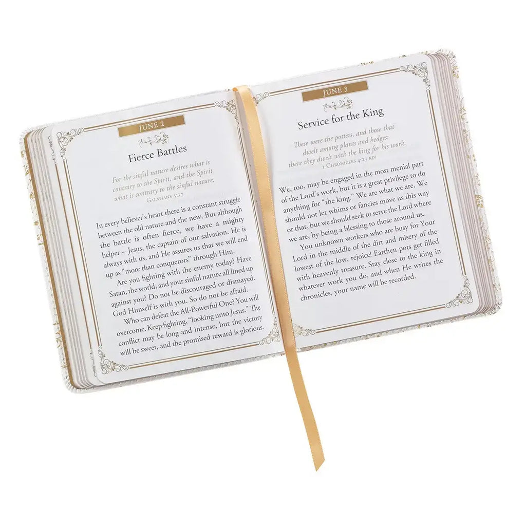 Morning by Morning White Faux Leather One-Minute Devotions