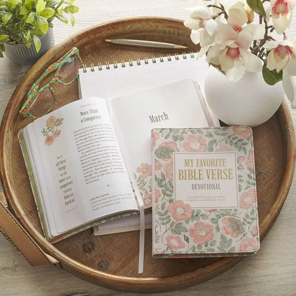My Favorite Bible Verse Pink Faux Leather Devotional for Women