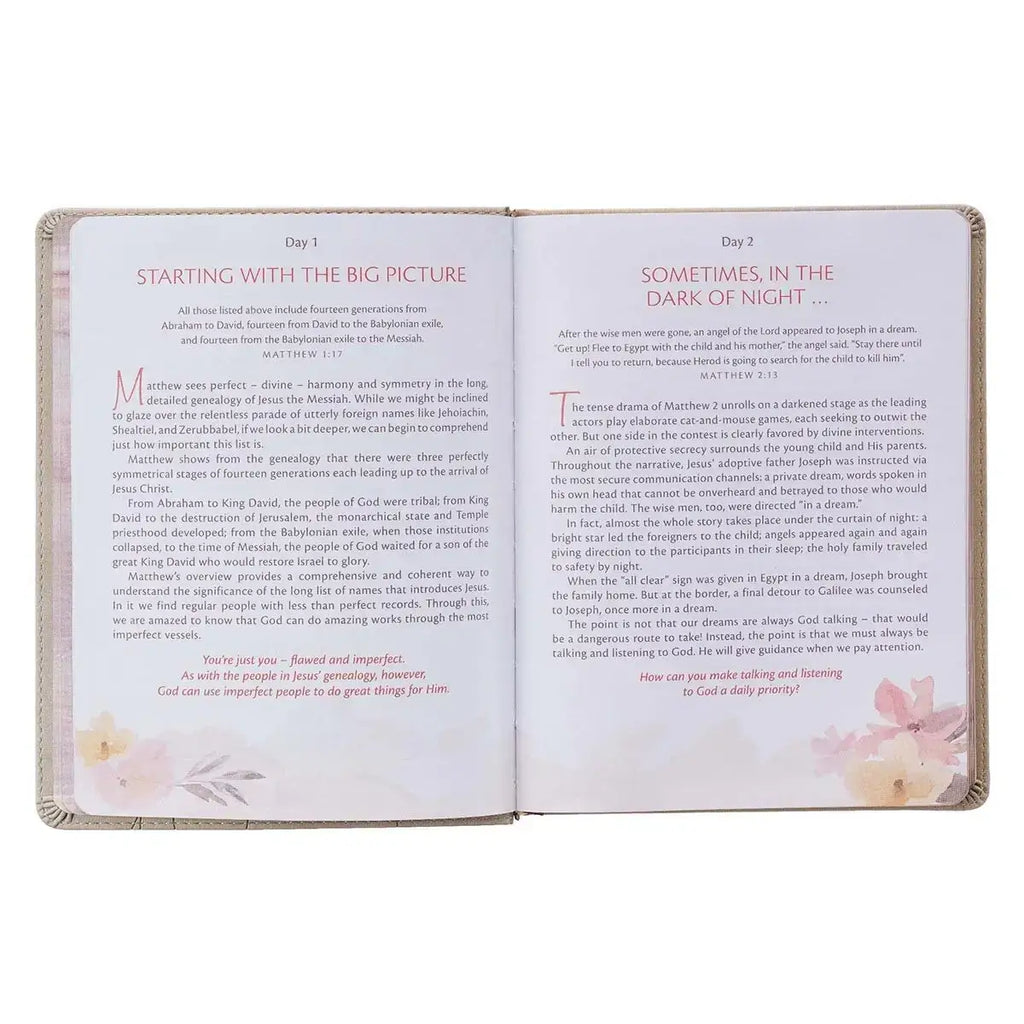 My Quiet Time Cappuccino Faux Leather Devotional