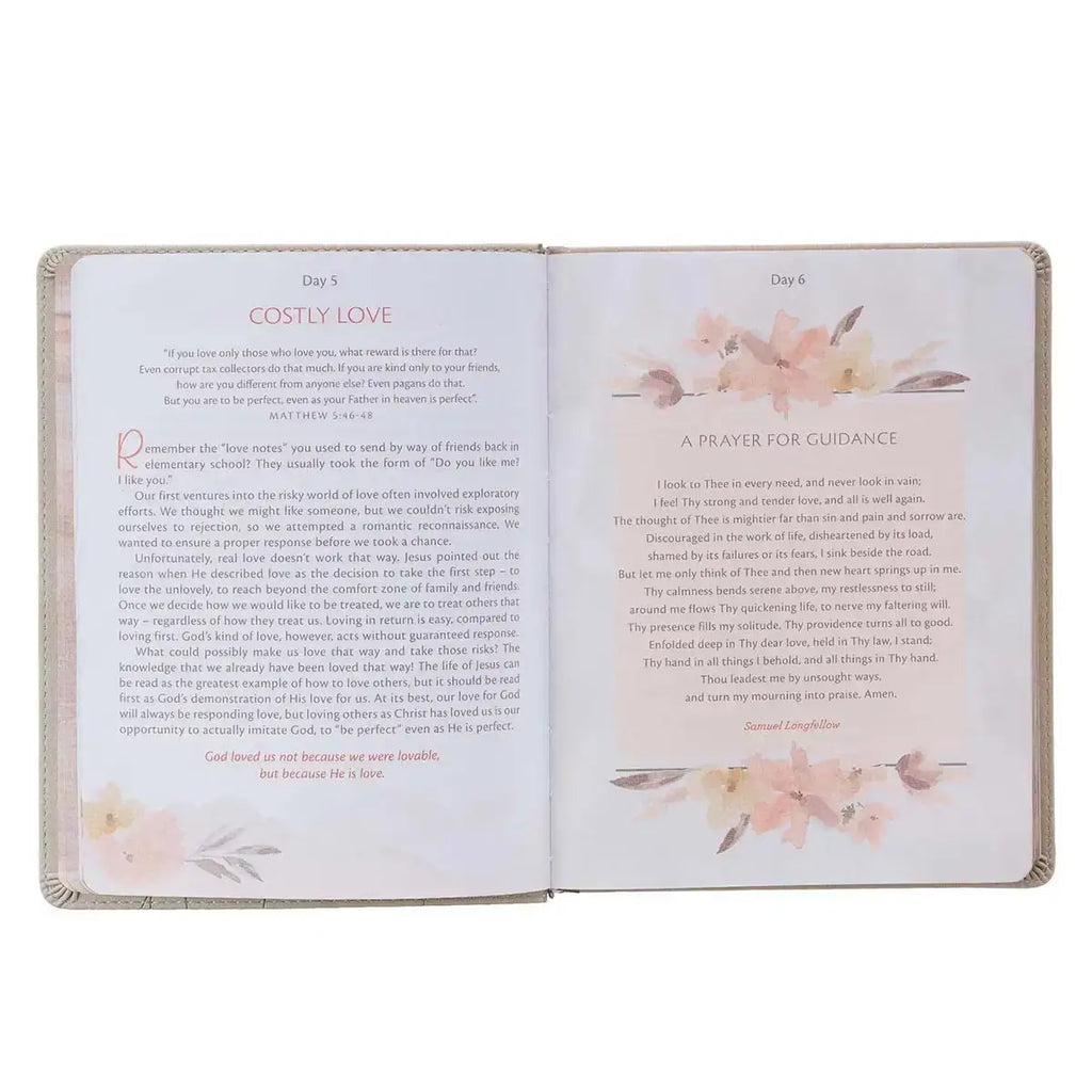 My Quiet Time Cappuccino Faux Leather Devotional