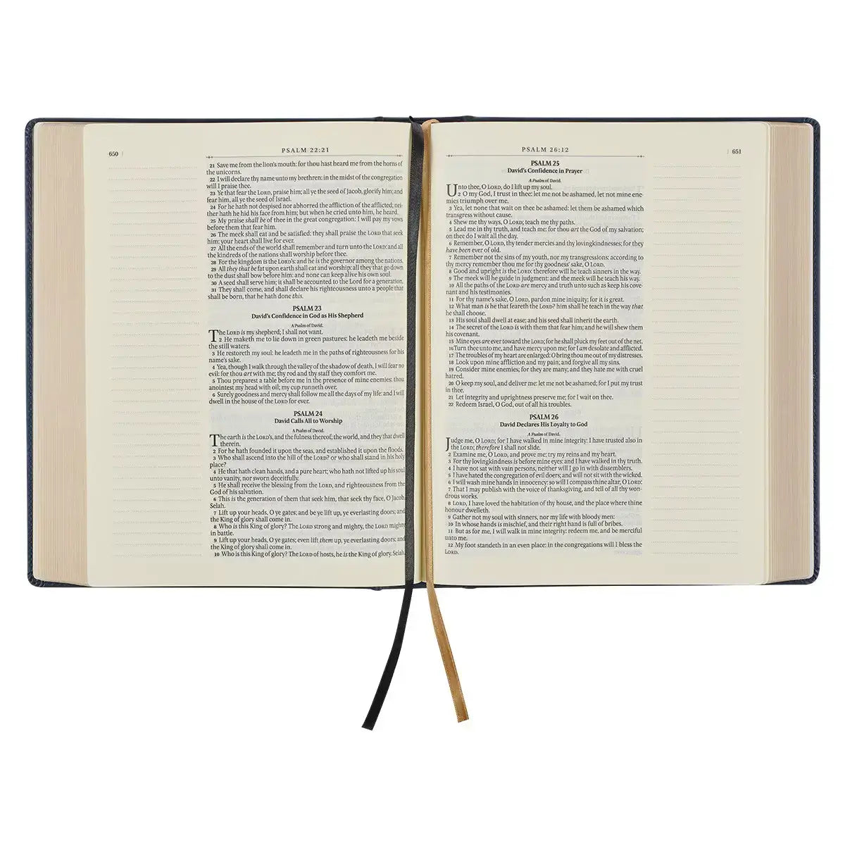 Navy Blue Floral Faux Leather Hardcover Large Print KJV Note-Taking Bible