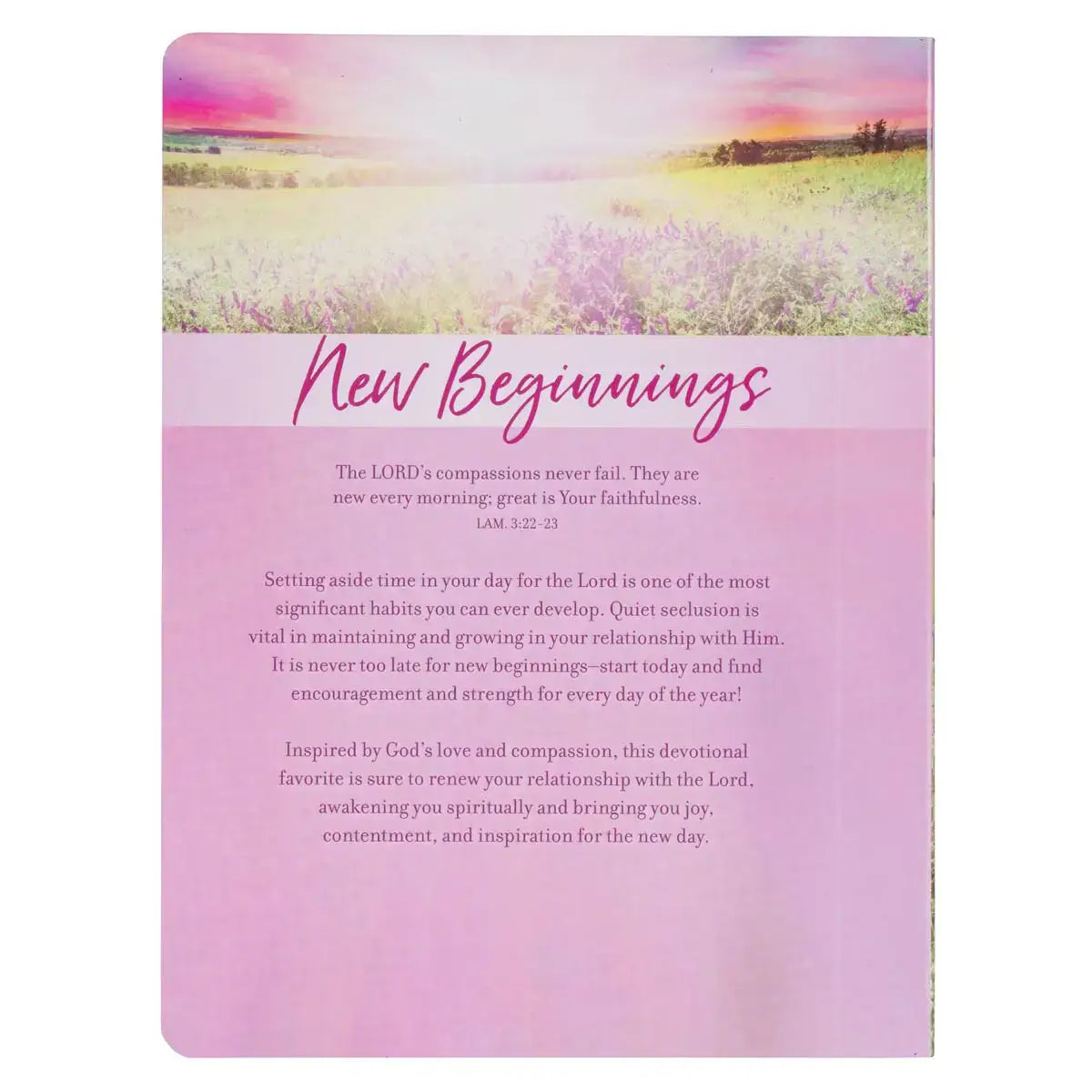 New Beginnings Pink Sunshine Field Softcover Devotional Secondary image