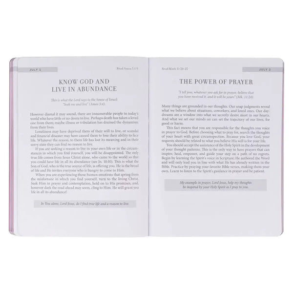 New Beginnings Pink Sunshine Field Softcover Devotional